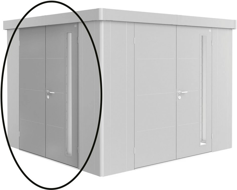 Biohort Gartenhaustür zusätzliche Doppeltür aus Stahl