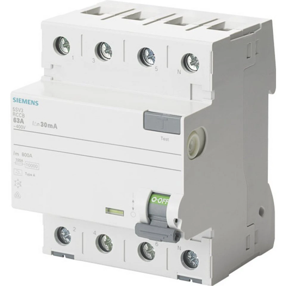 SIEMENS FI-Schutzschalter 5SV36444 5SV3644-4 Typ B 4-polig 40 A 300 mA 400 V