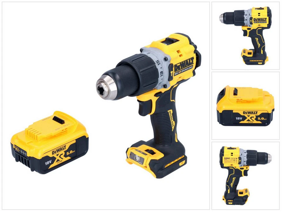 DeWalt DCD 805 Akku-Schlagbohrschrauber 18 V 90 Nm Brushless 1x Akku 5,0 Ah