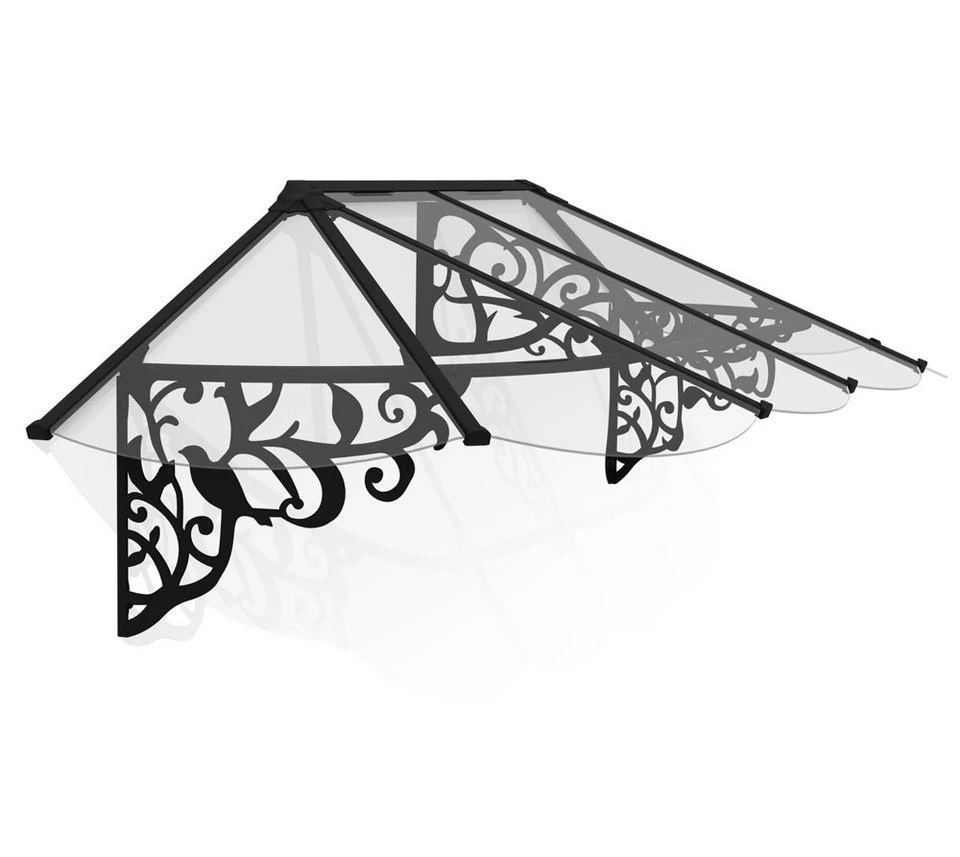Palram - Canopia Vordach Lily 2642 schwarz 268x88x70 cm