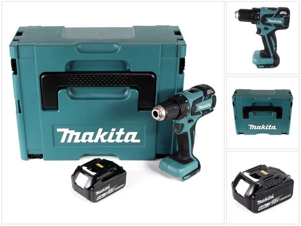 Makita Akku-Bohrschrauber DDF 459 18 V 45 Nm im MAKPAC mit 6,0 Ah Akku