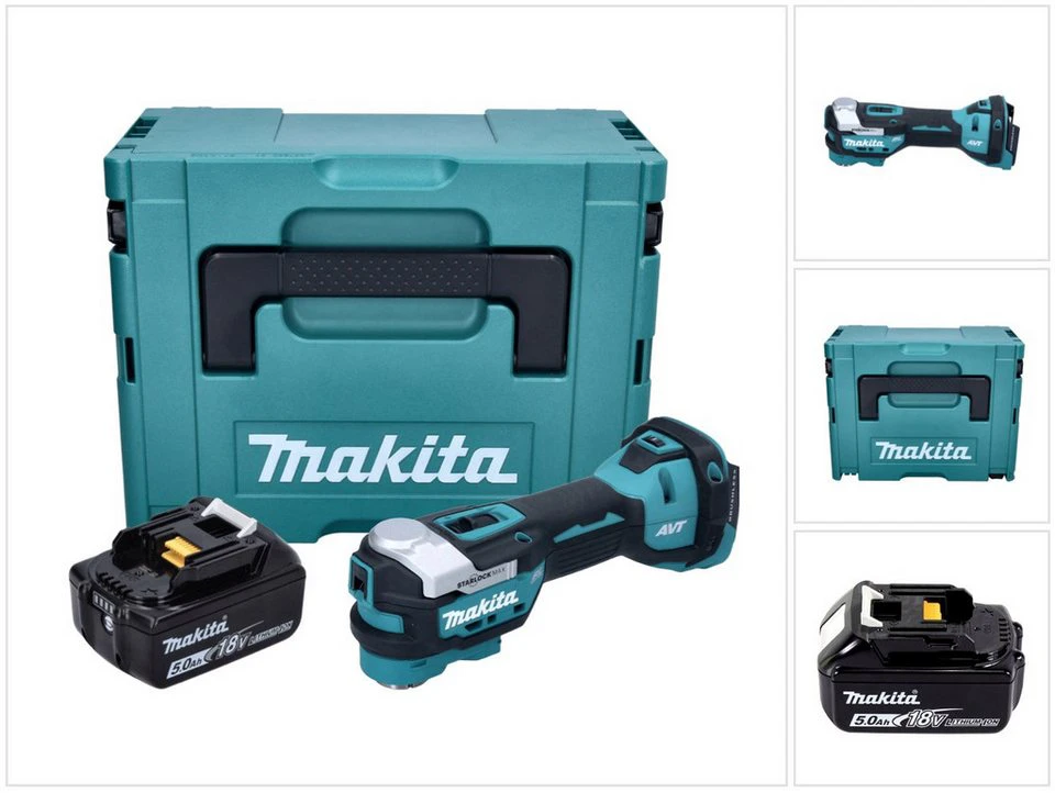 Makita Akku-Multifunktionswerkzeug DTM 52 18 V Starlock Max mit 5,0 Ah Akku