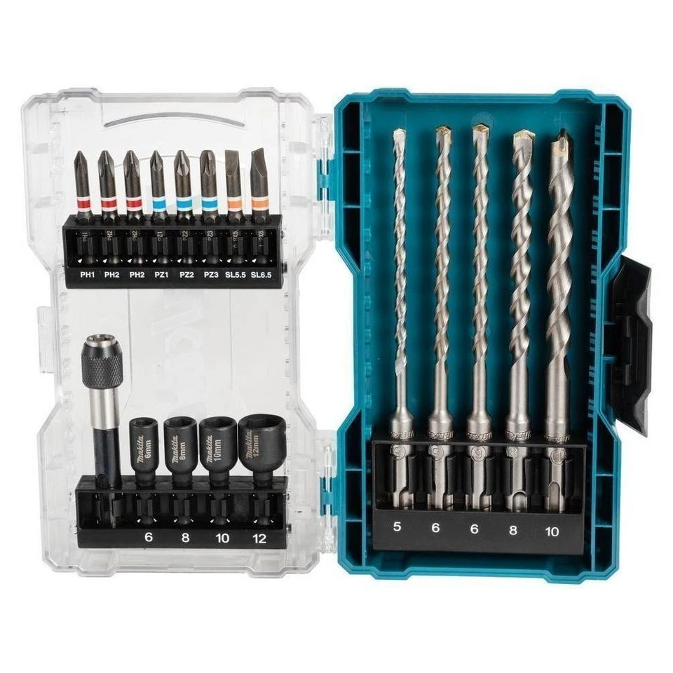 Makita Bohrer- und Bit-Set E-07026 18 tlg. SDS-Plus