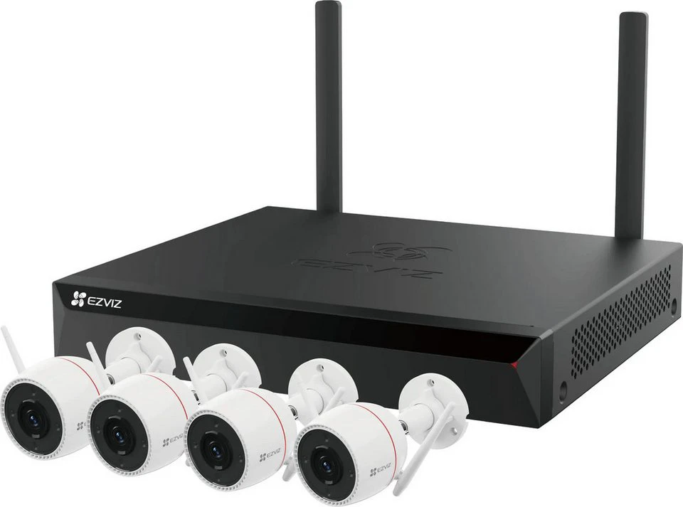 EZVIZ Überwachungskamera X5S+H3C (4MP) Kit mit WLAN-Kameras und NVR