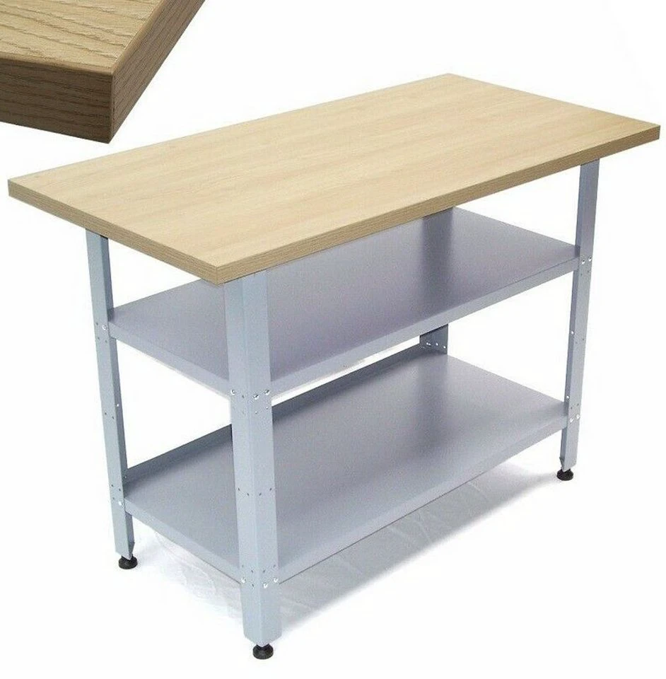 Apex Werkbank 06058 120 cm Holzarbeitsplatte 2 Ablagefächer