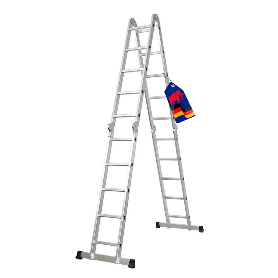 PROREGAL® Vielzweckleiter MULTISTEP Aluminium 4x5 Sprossen Gerüstplattform 150 kg