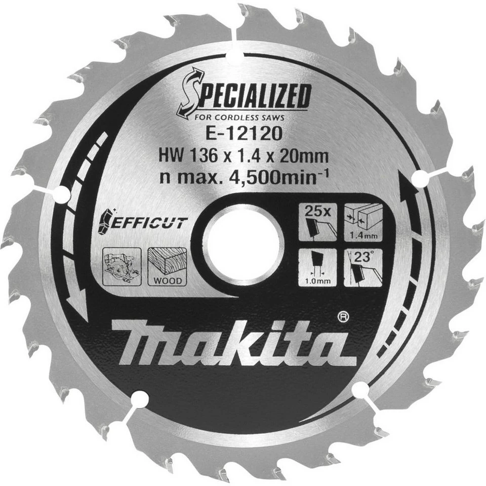 Makita Kreissägeblatt E-12120 EFFICUT 136 x 20 mm 25 Zähne