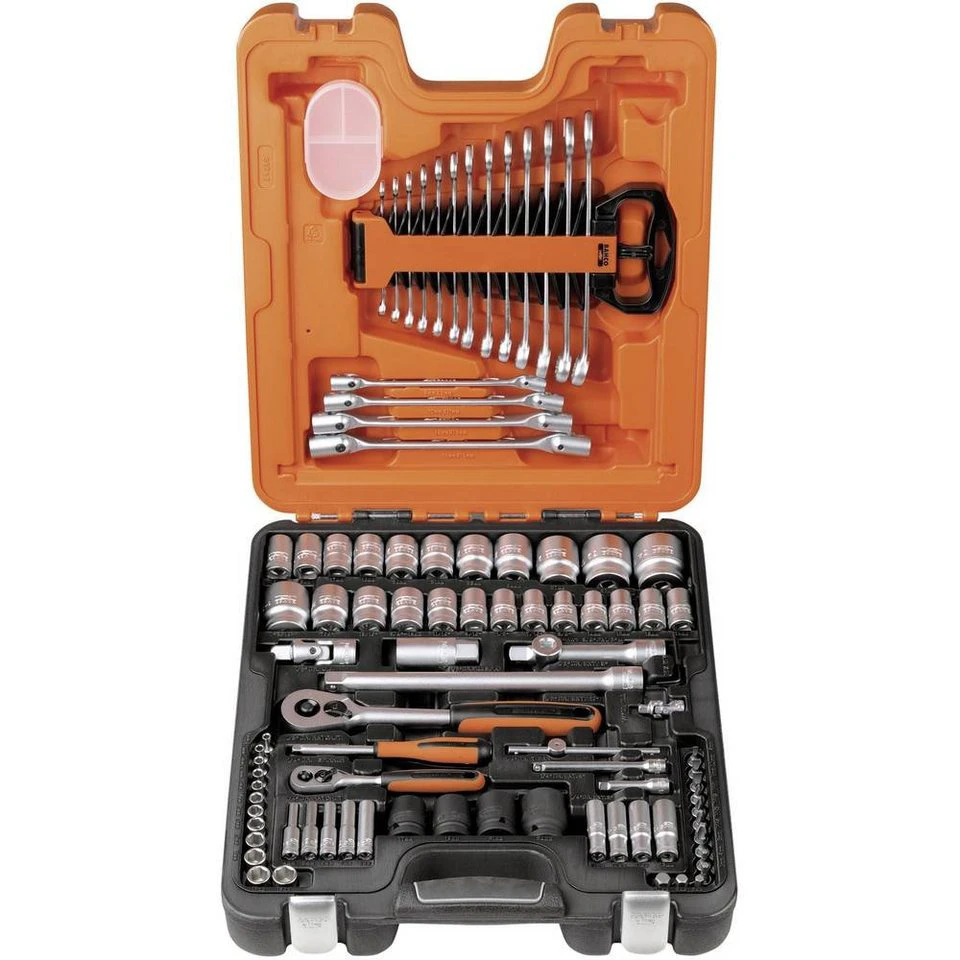 BAHCO Steckschlüssel-Satz 1/2+1/4″ 94-teilig mit Ring-Maulschlüsseln