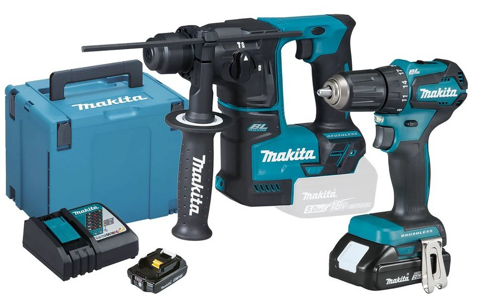 Makita Akku-Kombo-Kit 18 V bürstenlos DDF483 DHR171 MAKPAC Größe 4