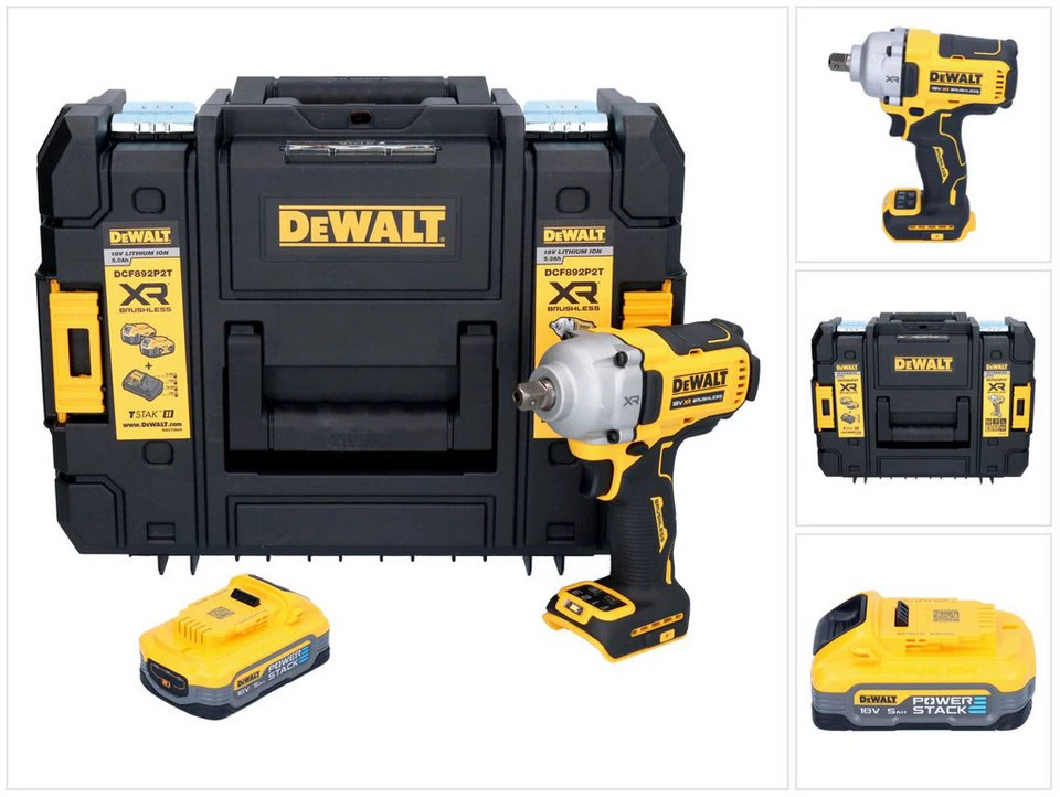 DeWalt Akku-Schlagschrauber DCF 892 18 V 813 Nm 1/2" Brushless Powerstack Akku