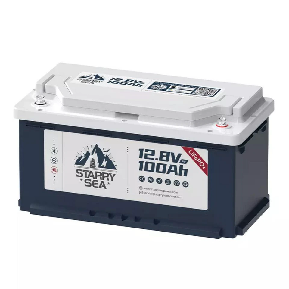 Starry Sea Lithium Batterie 12V 100Ah RV190 1280Wh mit BMS Bluetooth Heizung