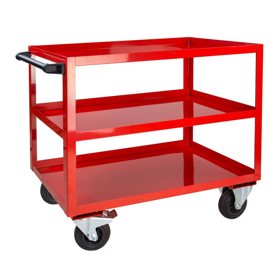 PROREGAL Tischwagen 2 Etagen Blau 50x100x91 cm