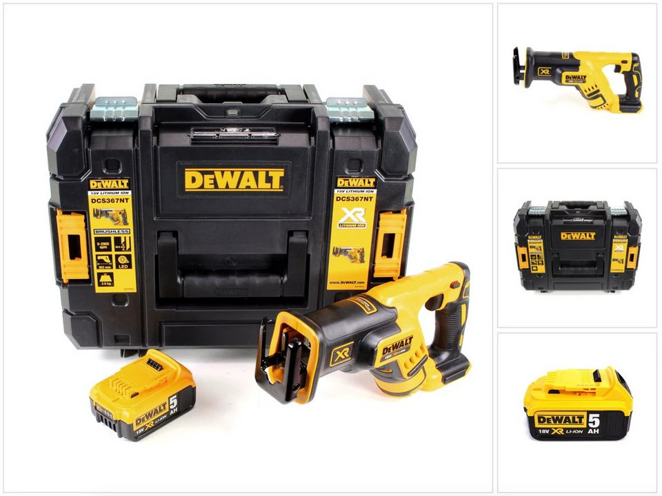 DeWalt Reciprosäge DCS 367 NT Akku Säbelsäge 18V Brushless mit 1x Akku 5,0Ah