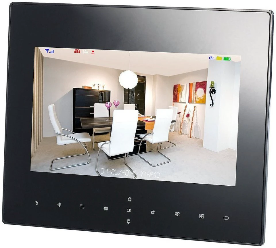 VisorTech Überwachungsmonitor DSC-720.mc (9) SD-Aufnahme Smartphone-App 4 Kameras