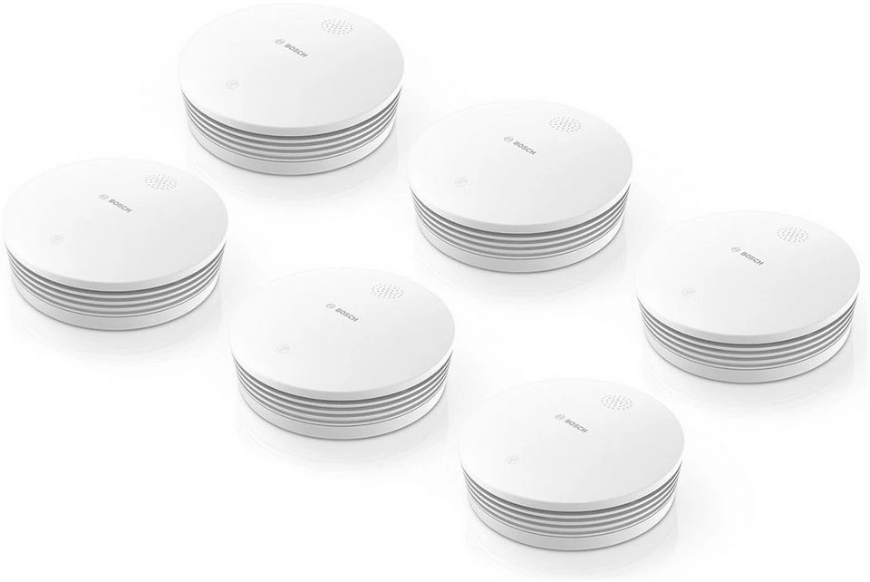 BOSCH Smart Home Rauchwarnmelder II 6er-Set Gefahrenmeldeanlage