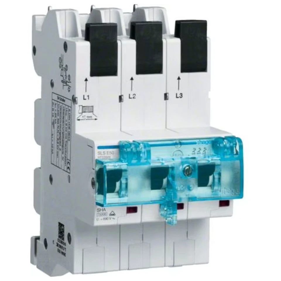 Hager SLS-Schalter Typ E 50 A 3-polig für Sammelschiene QuickConnect