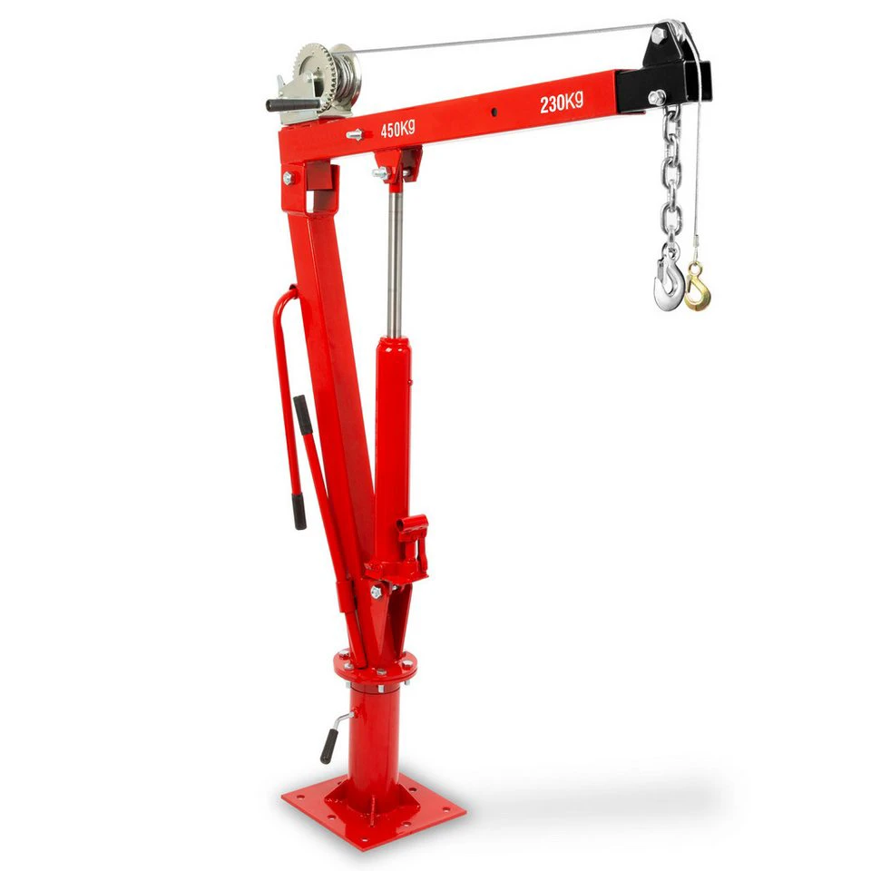 EBERTH Ladekran Werkstattkran 450 kg hydraulisch 360° Schwenkbereich 1750 mm Hubhöhe klappbar