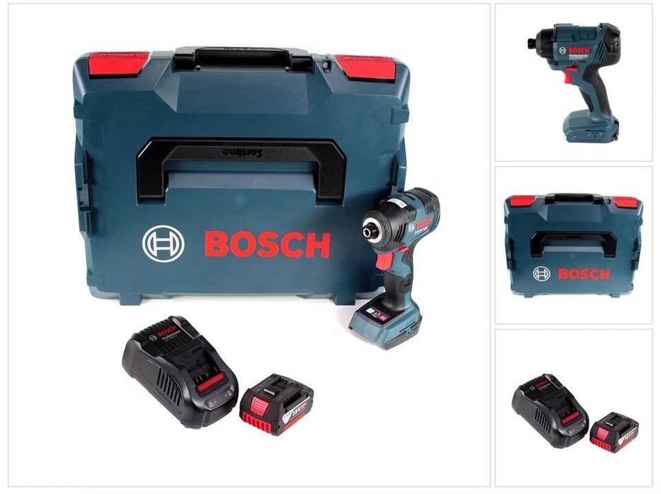 Bosch Professional GDR 18V-160 Akku-Drehschlagschrauber 18V 160 Nm mit 5,0 Ah Akku und Ladegerät