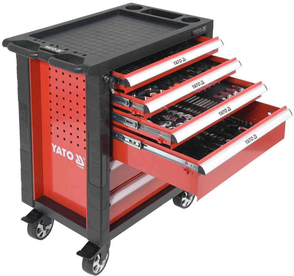 Yato Werkstattwagen 975x765x465mm inkl. Werkzeug 177-teilig Stabil