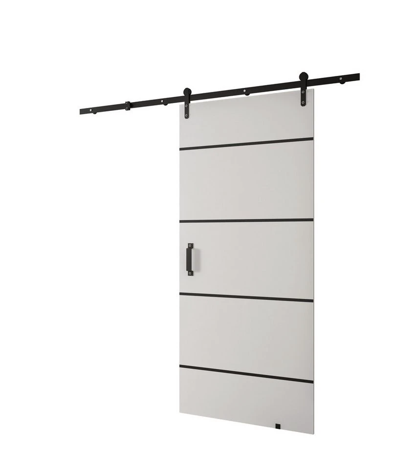 ABIKS MÖBEL Schiebetür LOFTIKO IV Innenschiebetür 90 x 204 cm mit Aluminiumschiene