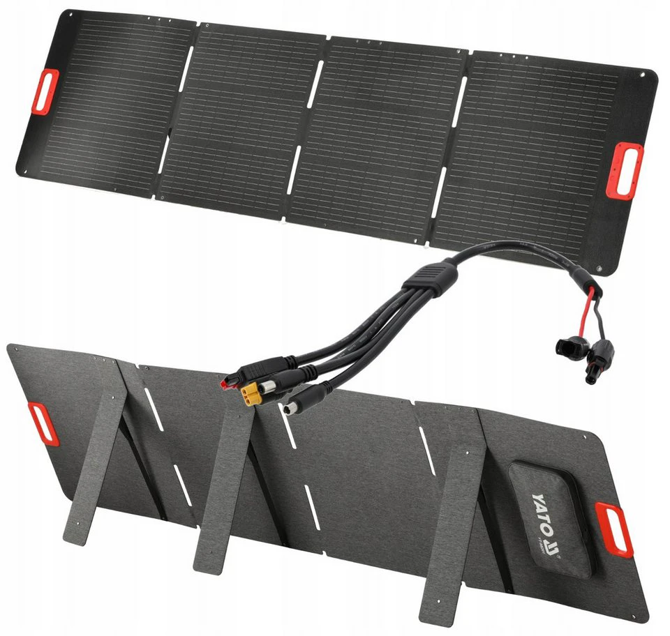 Yato Solarmodul Solarpanel faltbar 200 W ETFE 4in1 für Powerstation Balkon Camping