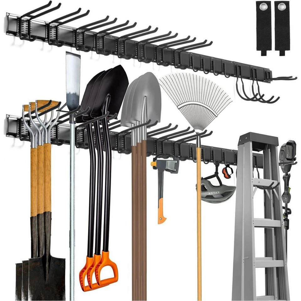 LuxusKollektion Multitool Tool Organizer Wandhalterung 80 Zoll 5 Panels 15 Haken 2 Gurten