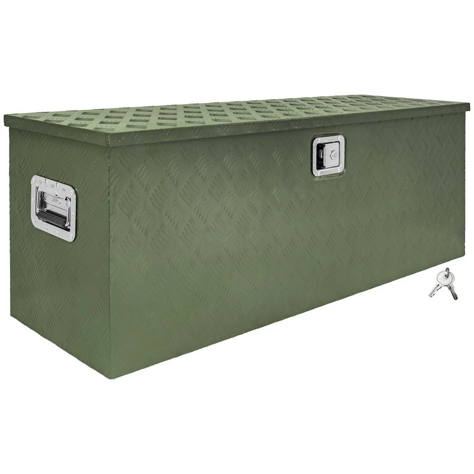 Trucky Anhänger-Deichselbox D210 Grün Aluminium Werkzeugkasten