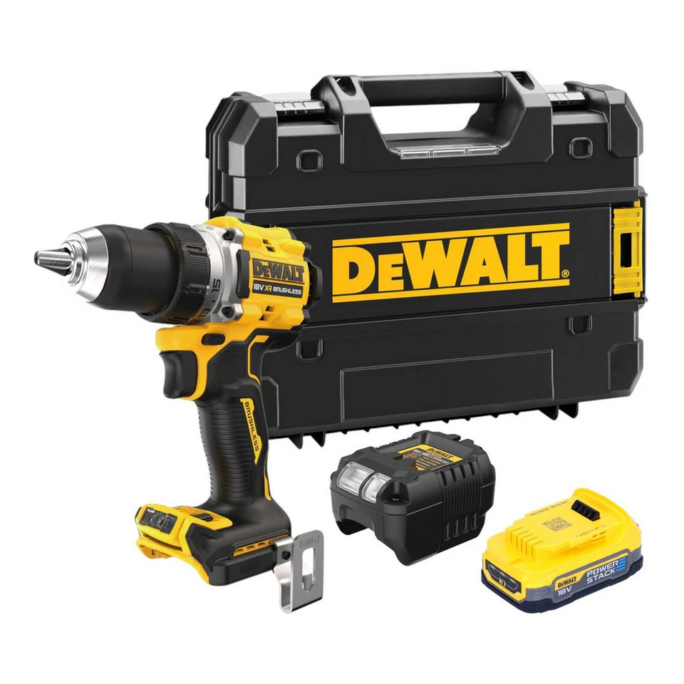 DeWalt DCD800 Akku-Bohrschrauber 18 V 90 Nm Powerstack 1,7 Ah Lader TSTAK