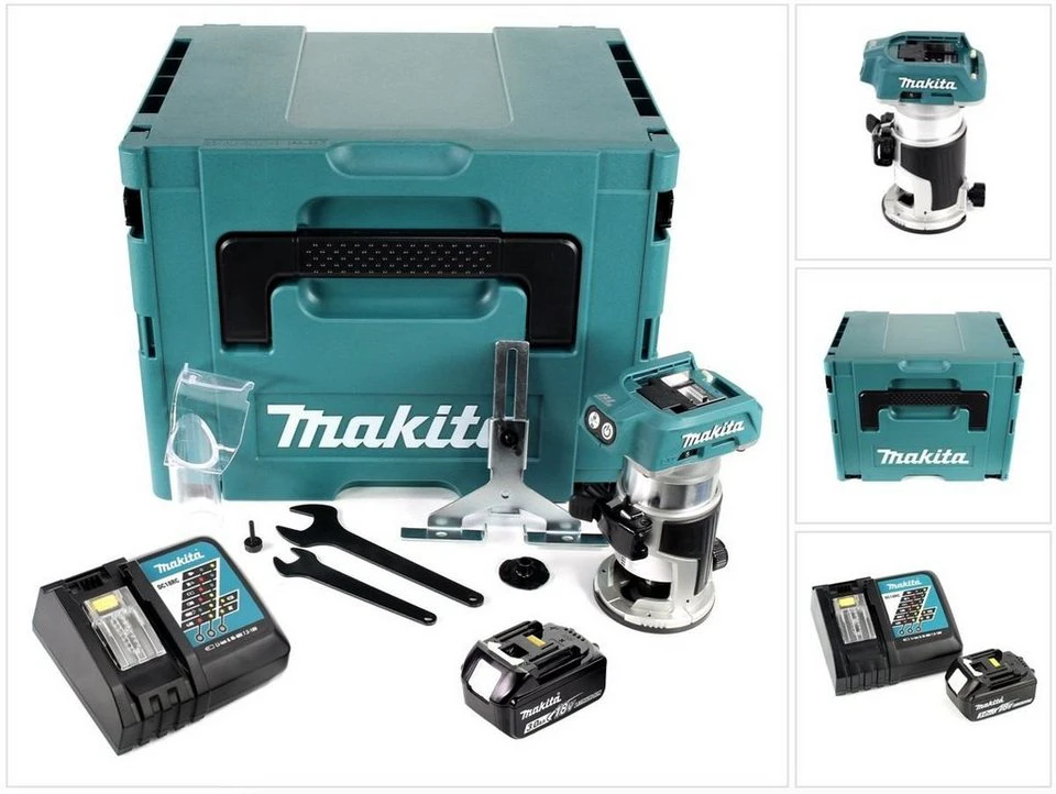 Makita DRT 50 RF1J Akku-Multifunktionsfräse 18V Brushless mit Akku 3,0 Ah