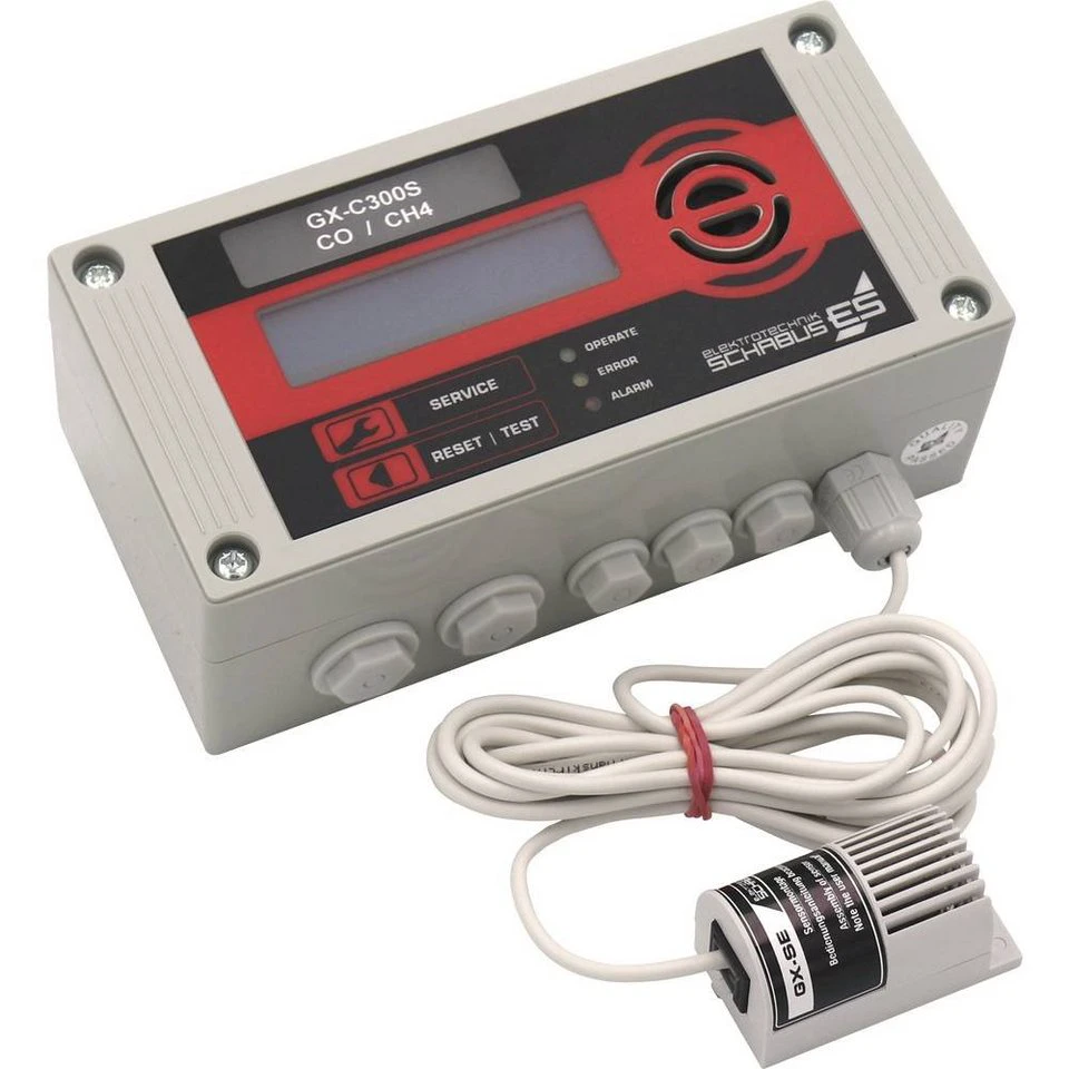Elektrotechnik Schabus PROF. GAS ALARM 300265 Gasmelder mit GX-SE Sensor internem Sensor