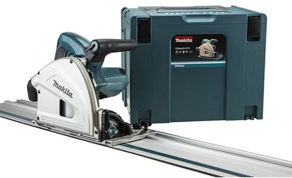 Makita Handkreissäge SP6000J1 1.300 W 56 mm 2.000–6.400 min⁻¹ mit Führungsschiene