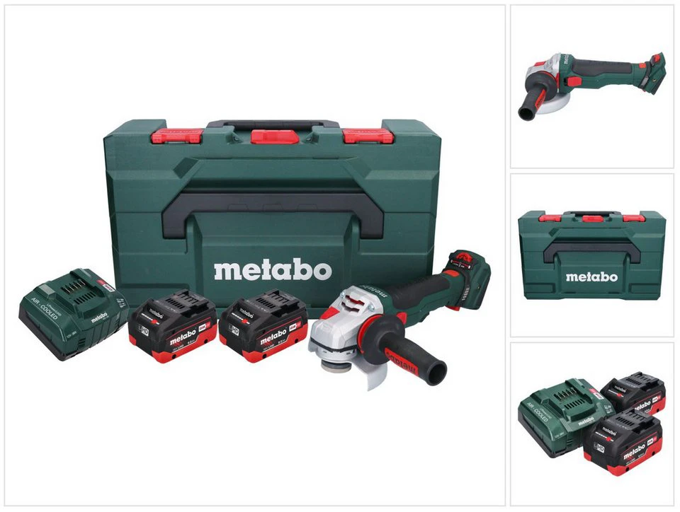 Metabo WVB 18 LTX BL 15-125 Quick Akku-Winkelschleifer 125 mm 2x 8 Ah ASC 145