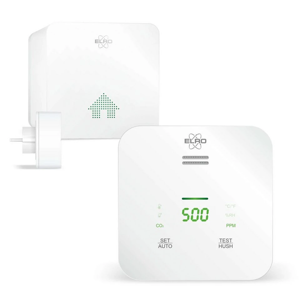 ELRO Connects SF500CO2 CO2 Meter Kit NDIR-Sensor Luftfeuchtigkeit Temperatur