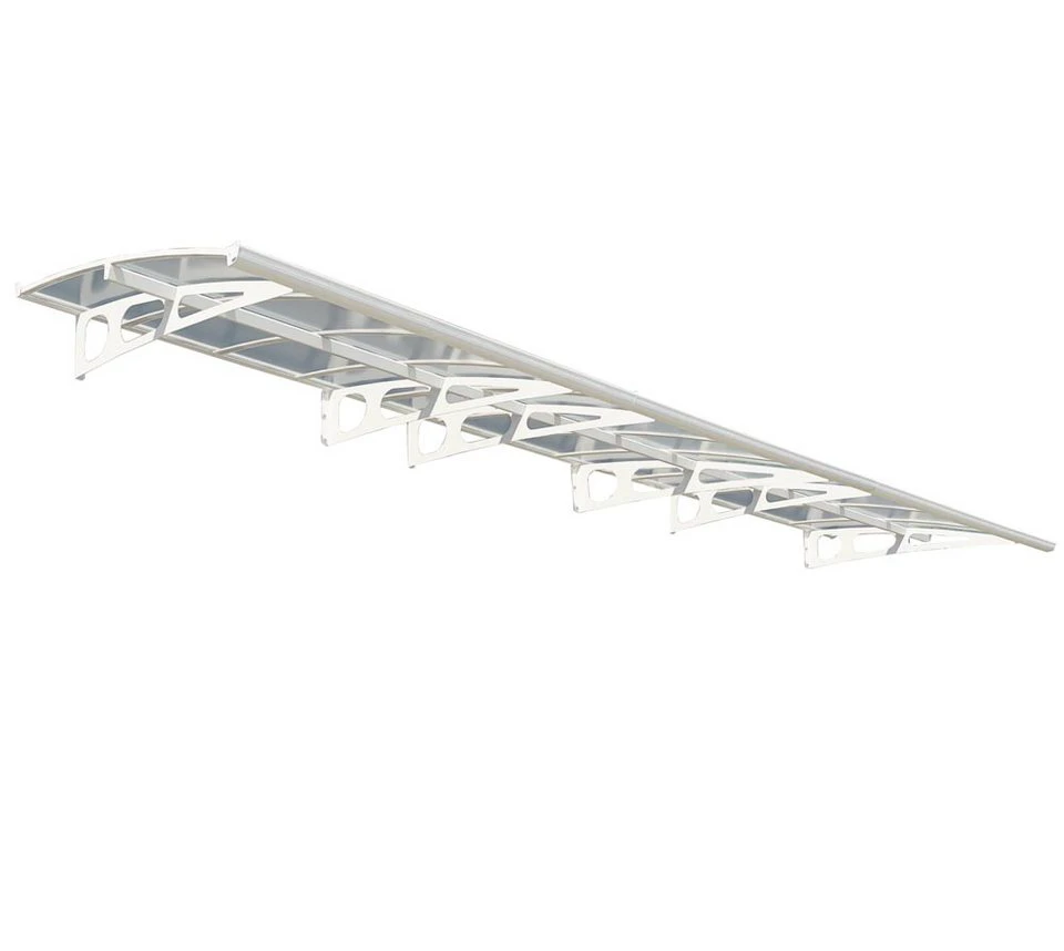 Palram - Canopia Vordach Bordeaux 6690 Metall Acrylglas Weiß 139x671 cm