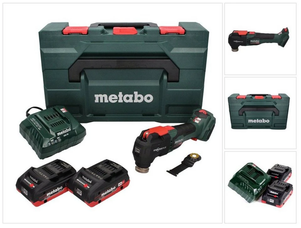 Metabo Akku-Multifunktionswerkzeug MT 18 LTX BL QSL 18 V Brushless Starlock Plus 2x Akku