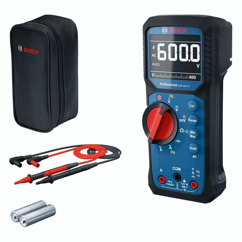 BOSCH GDM 600-15 Professional Multimeter True RMS IP65 CAT III 600 V