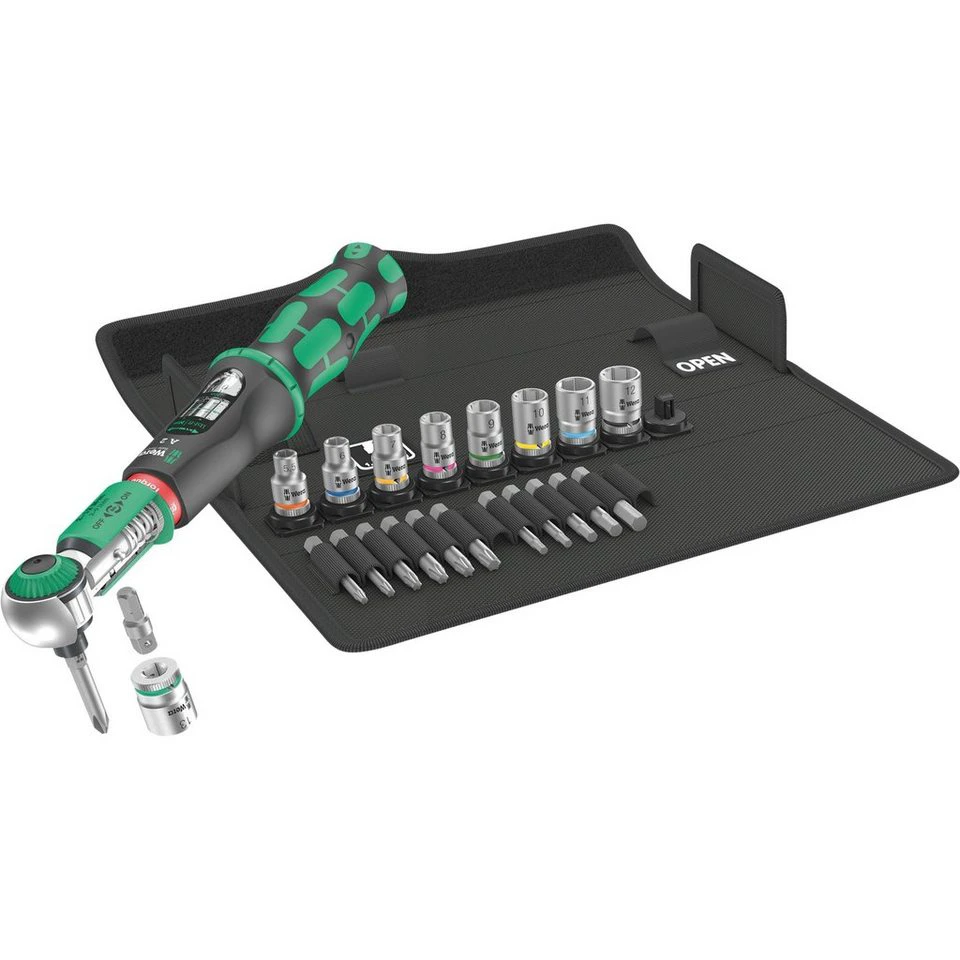 Wera Safe-Torque A2 Set 1 Drehmomentschlüssel 1/4" 2-12 Nm 23-teilig