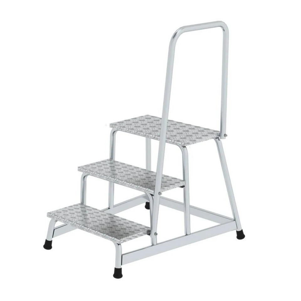 Munk Vielzweckleiter Arbeitspodest 50043 starr mit Handlauf 3 Stufen