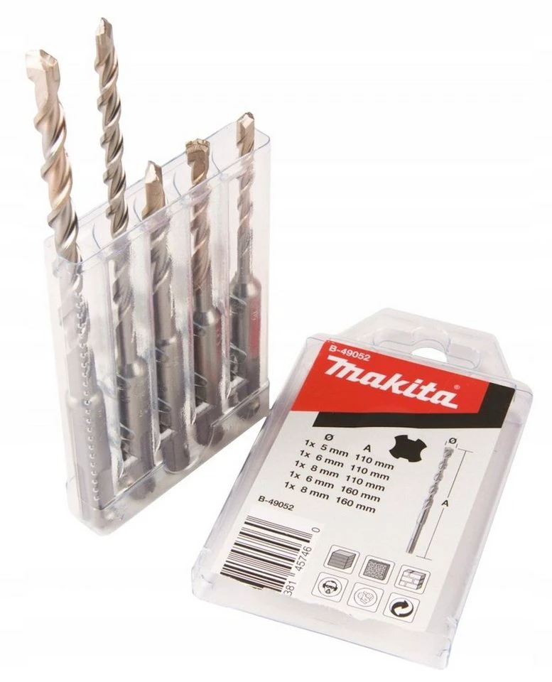 Makita Steinbohrer-Set SDS-PLUS V-PLUS B-49052 5-teilig