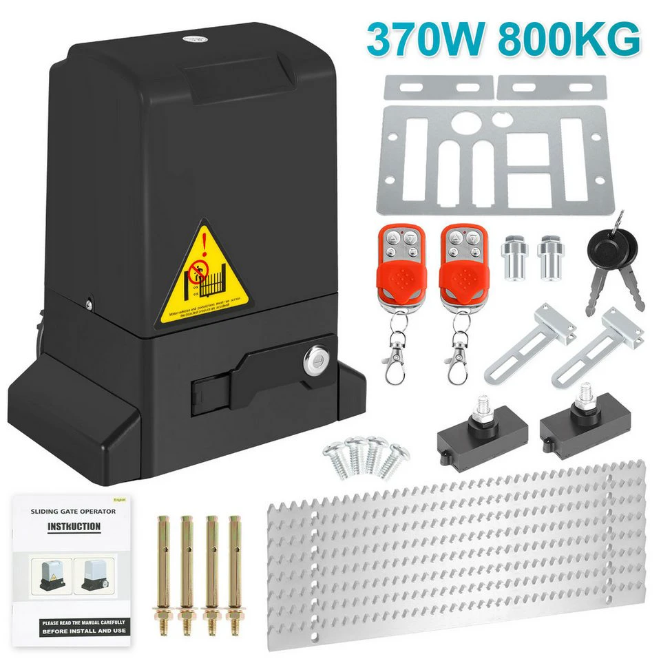 Clanmacy Schiebetorantrieb 370W 800kg mit Fernbedienung IP44 Gleitschiene