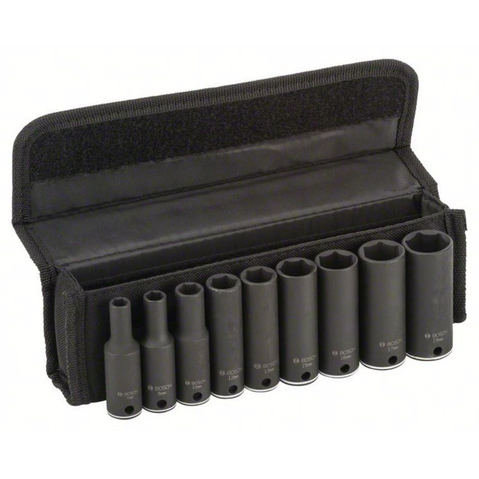 BOSCH Steckschlüssel-Set 3/8" 9-teilig Bit-Set Werkzeugset 2608551099