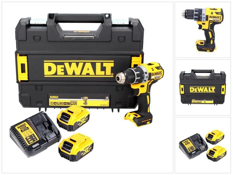 DeWalt DCD 791 Akku-Bohrschrauber 18 V 70 Nm bürstenlos 2x Akku 5,0 Ah mit Ladegerät und TSTAK Koffer