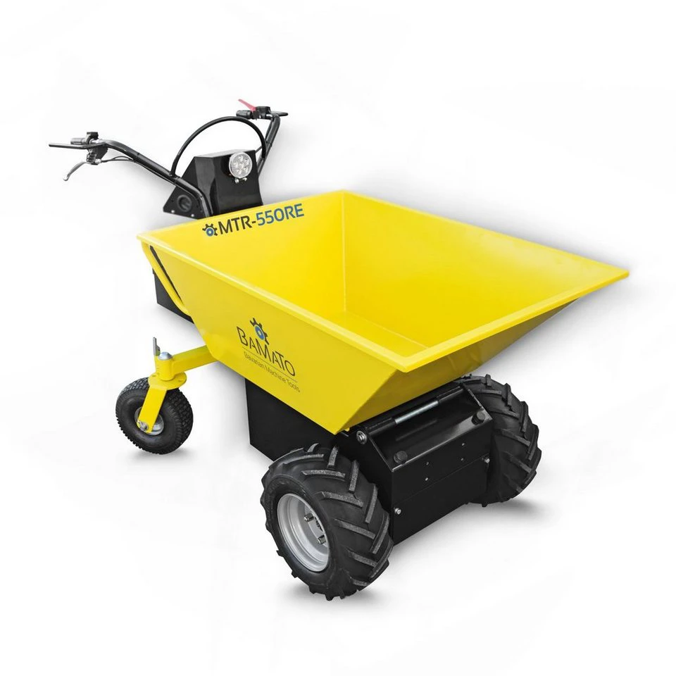 BAMATO Motorschubkarre MTR-550RE Elektrodumper 350 l Akku Schubkarre Raddumper