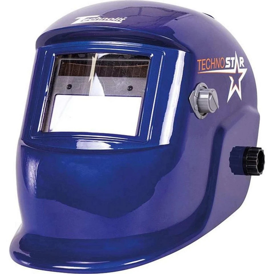 TECHNOLIT® Schweißhelm Techno Star Blau Automatikschirm