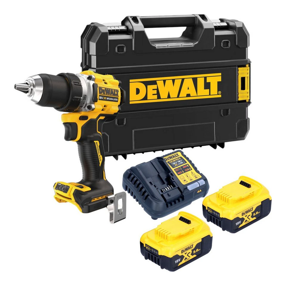 DeWalt Akku-Bohrschrauber DCD800 18 V 90 Nm 2x 5,0 Ah Ladegerät TSTAK