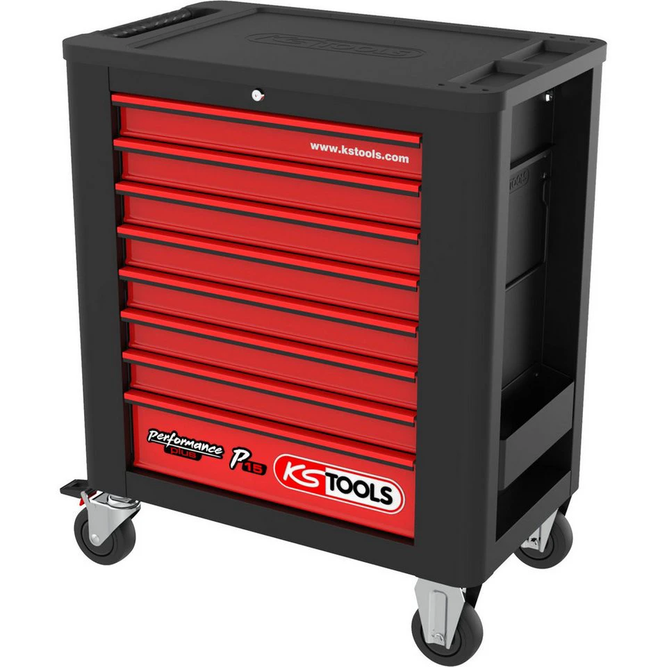 KS Tools Werkstattwagen PERFORMANCEplus P15 schwarz/rot