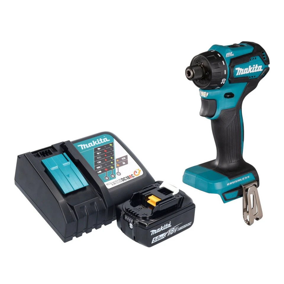 Makita Akku-Bohrschrauber DDF 083 18 V 40 Nm 1/4" 5,0 Ah Akku Ladegerät
