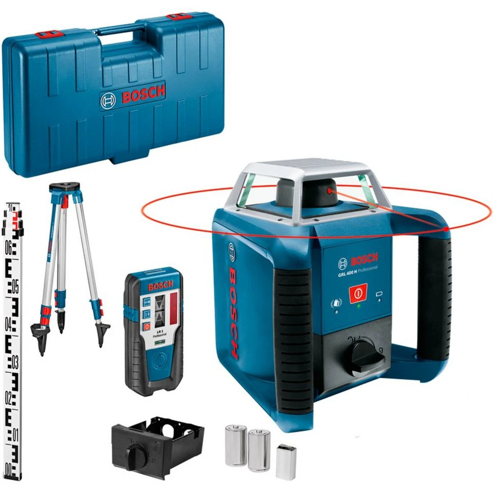 Bosch Professional Rotationslaser GRL 400 H mit Laser-Empfänger LR 1