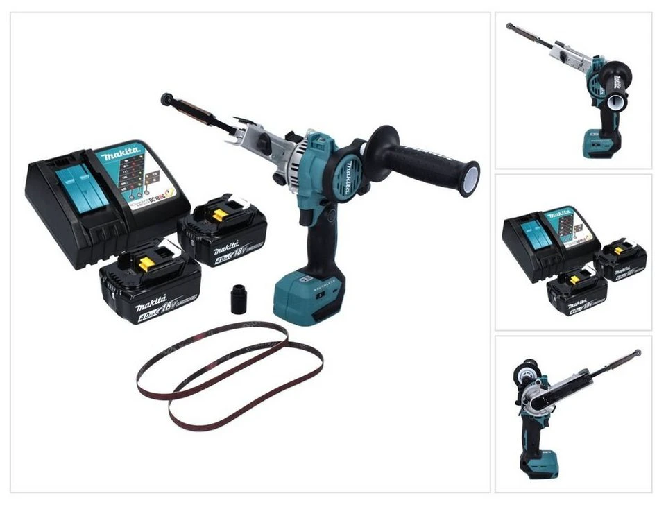 Makita Akku-Bandfeile DBS 180 18 V 9 x 533 mm Brushless 2x 4,0 Ah