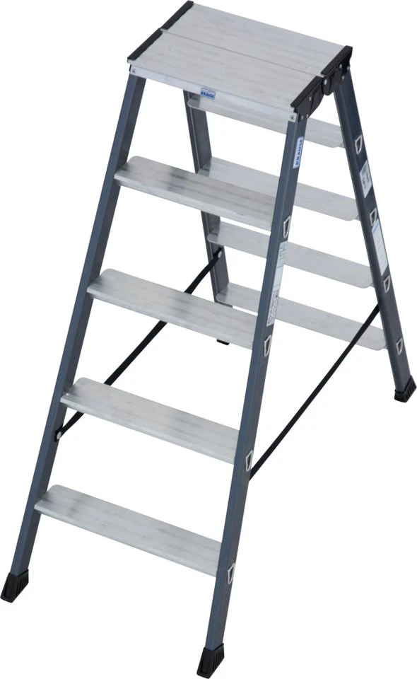 KRAUSE Doppelleiter SePro D Alu eloxiert 2x5 Stufen Arbeitshöhe ca. 263 cm